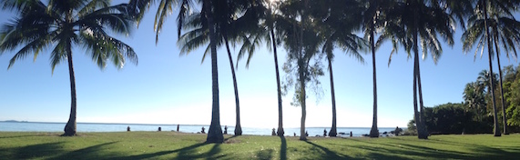 Brilliant photo of a walk sign in Port Douglas harbour